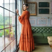 Cora Cotton Maxi Dress - Image 3