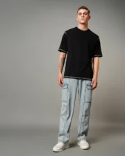 Men's Black Oversized T-shirt - Image 4