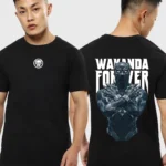 Men's Black The King Graphic Printed T-shirt